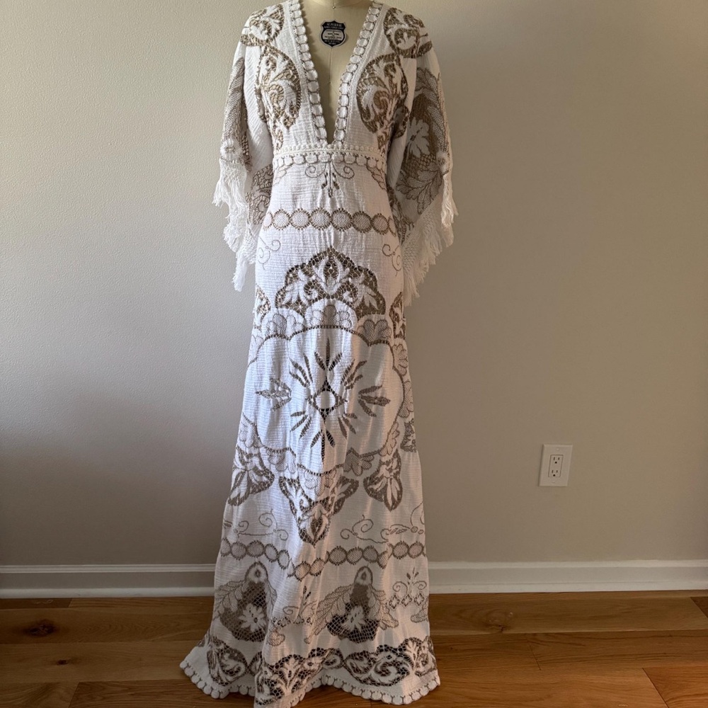 Boho lace wedding dress